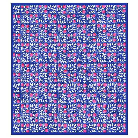 Blue Blossom Delight Bedsheet